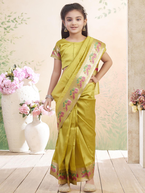 Sangria Olive Art Silk Sarees