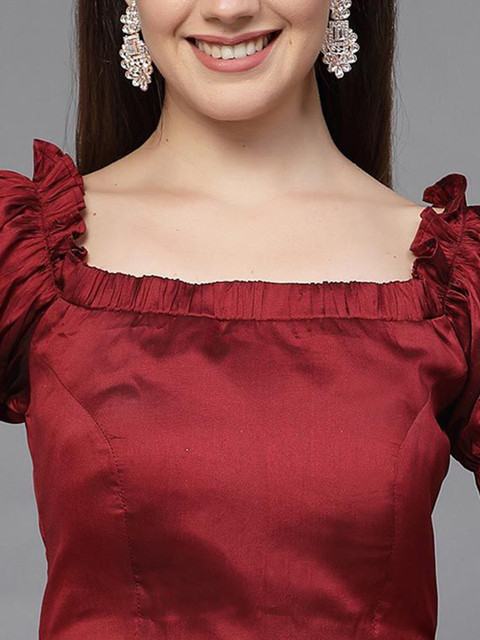 Utsav Fashion Square Neck Readymade Saree Blouse - Image 4