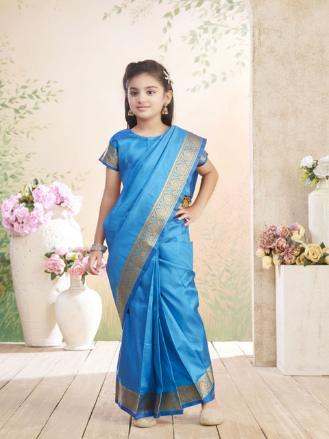 Aarika Woven Design Zari Block Print Saree