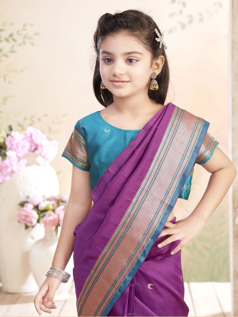 Aarika Girls Zari Woven Design Saree