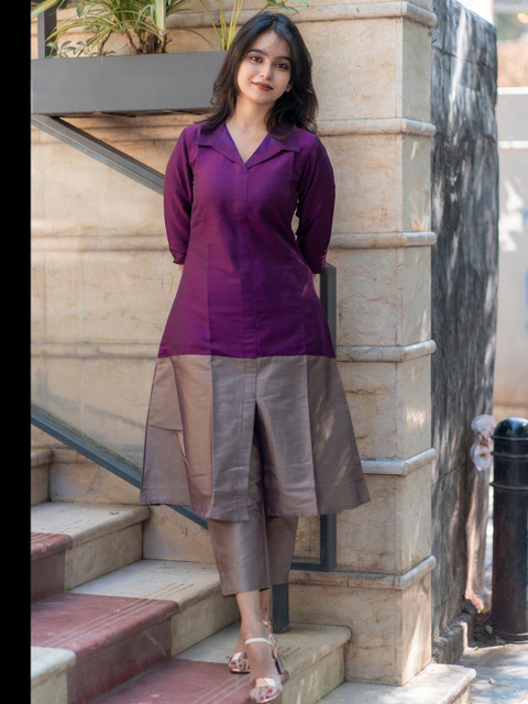 Aaghnya Women Viscose Rayon Kurta & Trousers