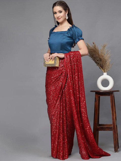 Utsav Fashion Square Neck Readymade Saree Blouse - Image 3