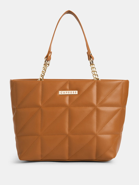 Caprese Textured Structured Shoulder Bag with Quilted