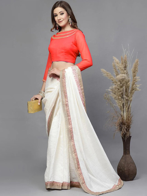 Utsav Fashion Embellished Georgette Back Tie Up Saree Blouse - Image 3