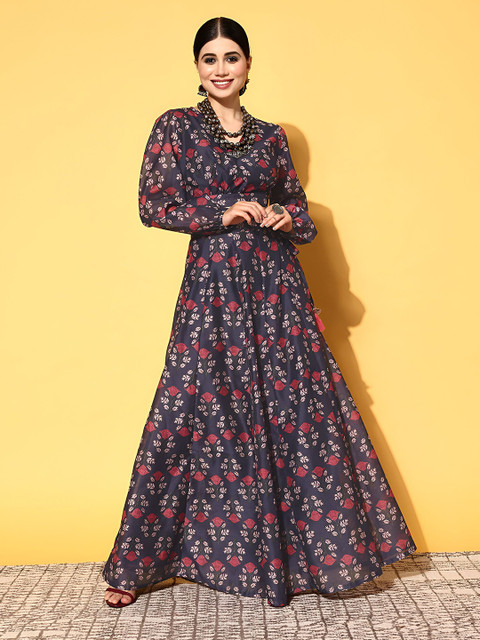 Kaizen TEXO FAB Floral Printed Cotton Semi Stitched Lehenga & Unstitched Choli