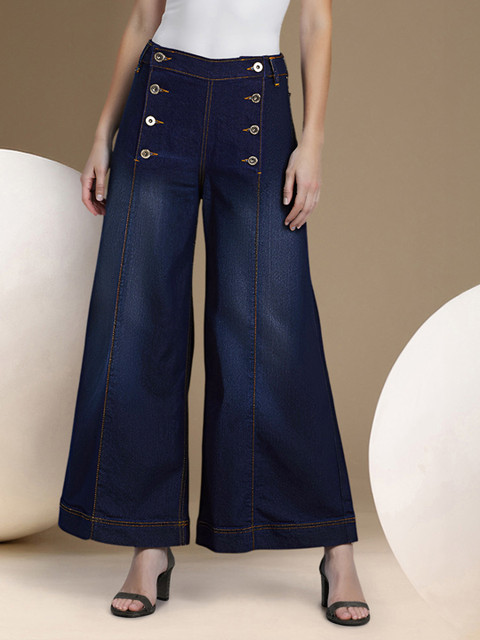 Chemistry Women Wide Leg High-Rise Light Fade Stretchable Jeans