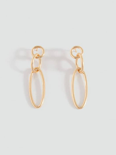 MANGO Oval Shaped Drop Earrings