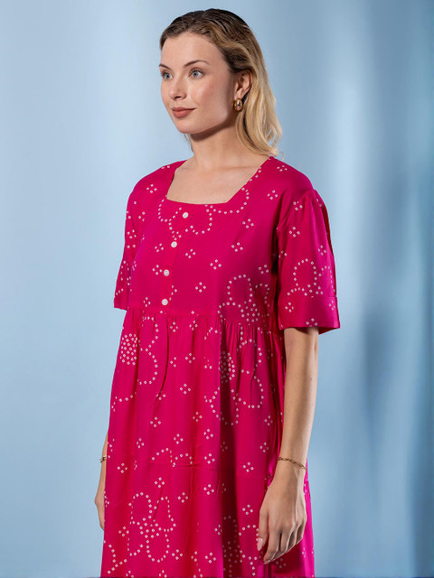 KALINI Women Viscose Rayon Fit & Flare Dresses - Image 2