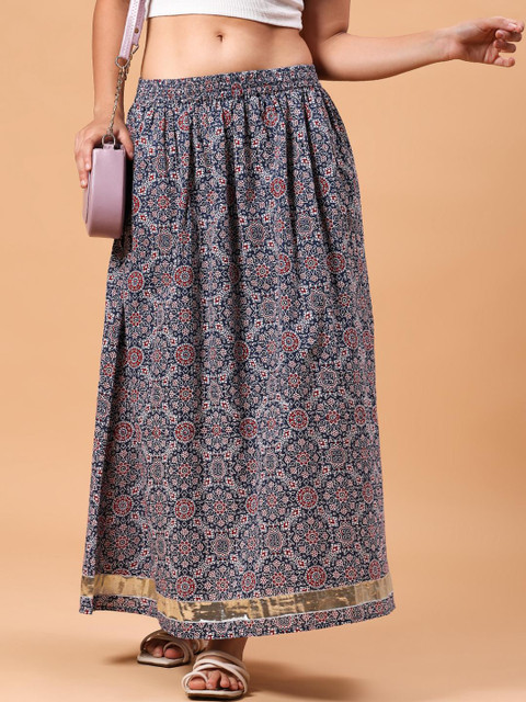 LIMEROAD Women Blue Ethnic Printed Skirts