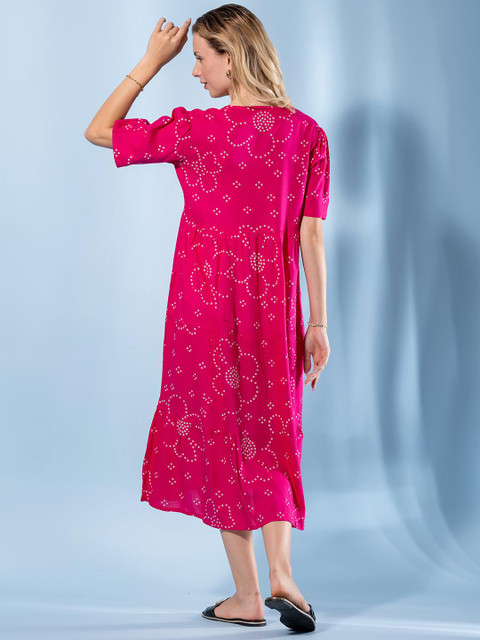KALINI Women Viscose Rayon Fit & Flare Dresses - Image 4