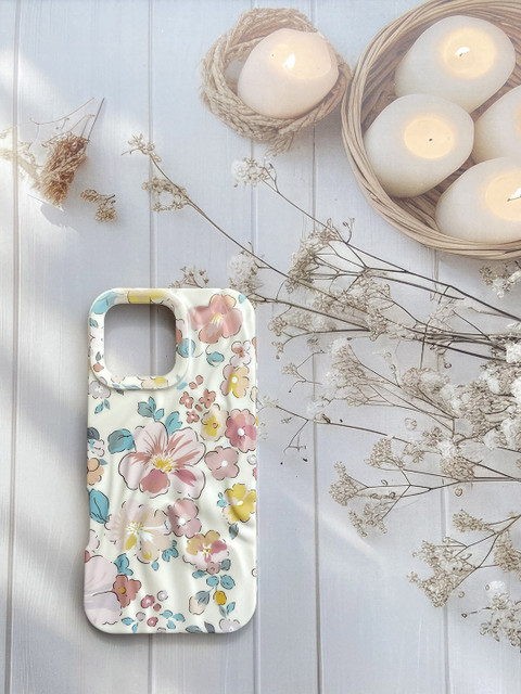 CASE CREATION Floral Printed Silicone iPhone 13 Pro Back Case
