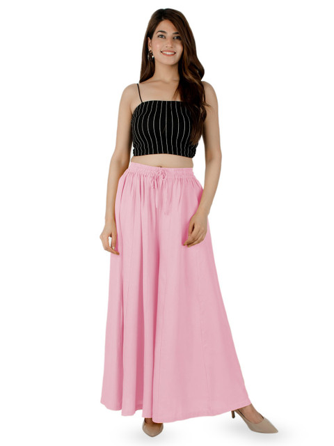 AARMAD Women Flared Western Palazzos