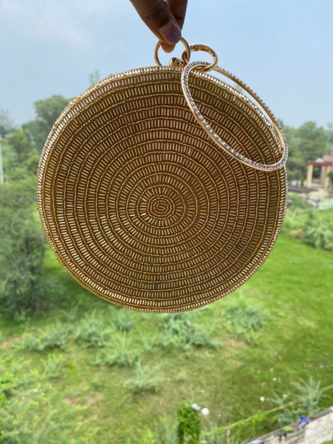 SALUJA PUNJABI JUTTI Embellished Box Clutch