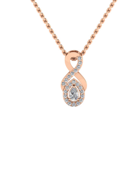 SHINE ETERNAL 14K Rose Gold Lab Grown Diamond Infinite Spark Pendant-1g