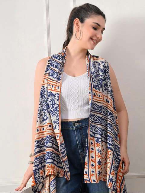 Sangria Women Printed Longline Shrug
