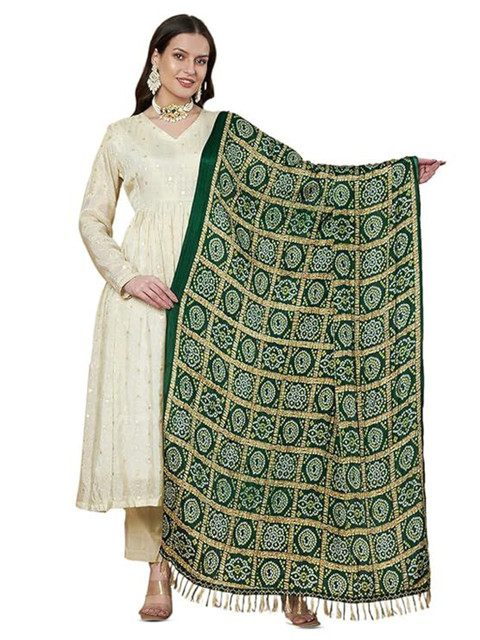 AKSHADEEP Bandhani Printed Dupatta