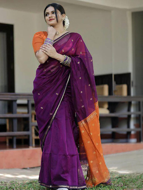 KALINI Woven Design Silk Blend Designer Saree