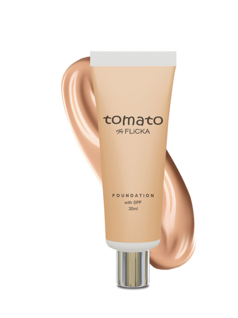 FLiCKA Tomato Moisturizing Lightweight & Long Lasting Liquid Foundation Caramel 03 30ml