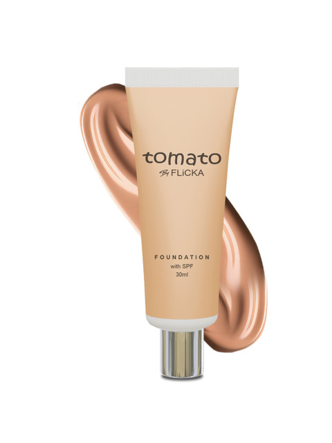 FLiCKA Tomato Moisturizing Lightweight & Long Lasting Liquid Foundation Walnut 04 30ml