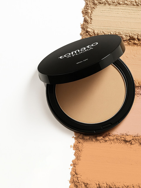 FLiCKA Tomato Long-Lasting Matte Compact Powder with SPF 9 g- Beige
