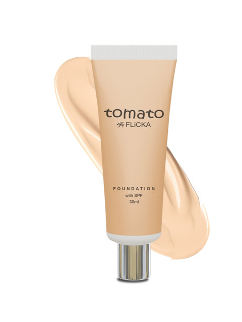 FLiCKA Tomato Moisturizing Lightweight & Long Lasting Liquid Foundation Ivory 01 30ml