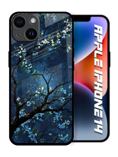 QRIOH Floral Printed iPhone 14 Back Case Mobile Accessories