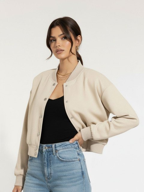 glitchez Suede Finish Oversized Bomber Jacket