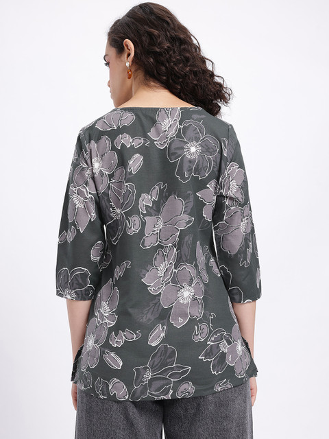 Anouk Rustic Floral Printed Kurti - Image 5