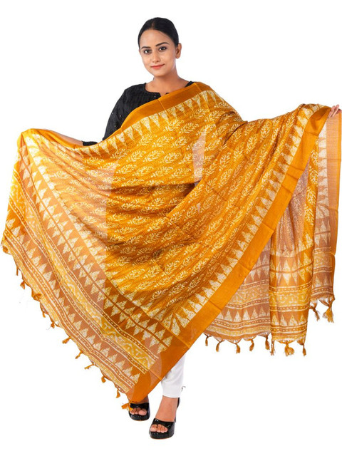 Traditions Bazaar Printed Art Silk Batik Dupatta