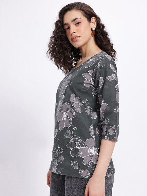 Anouk Rustic Floral Printed Kurti - Image 4