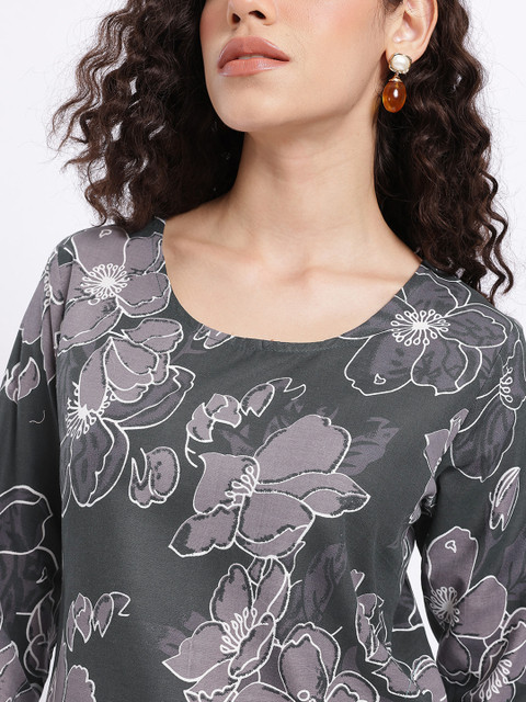 Anouk Rustic Floral Printed Kurti - Image 3