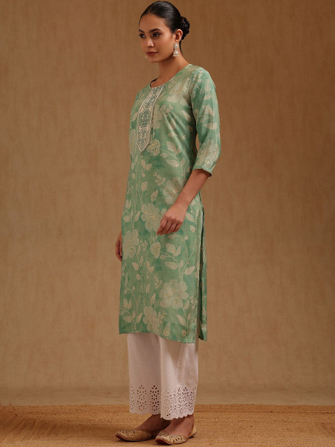 Soch Women Floral Printed Thread Work Kurta - Image 3
