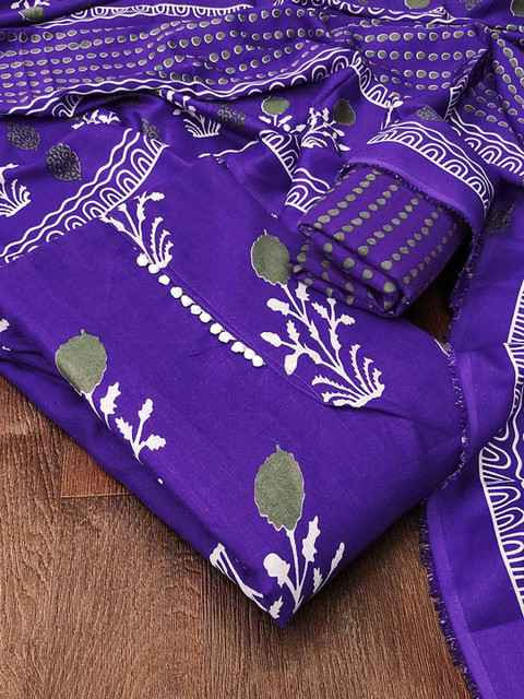 Peachmode Printed Pure Cotton Unstitched Dress Material