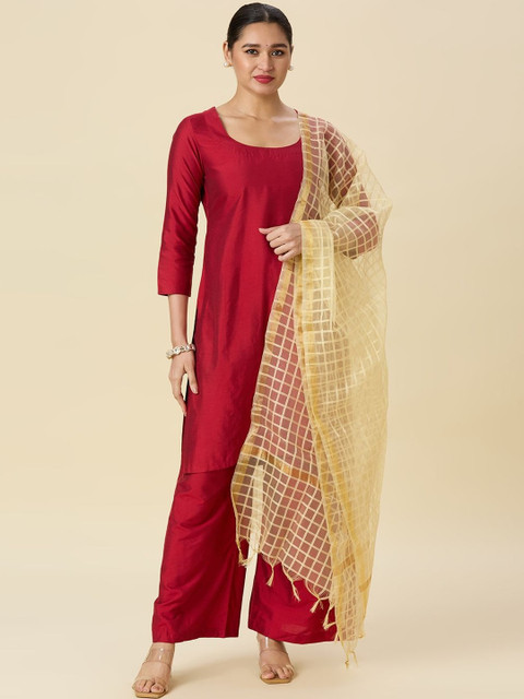 Studio Shringaar Checked Dupatta