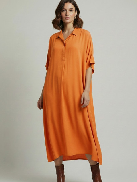 Qurvii Shirt Maxi Dress