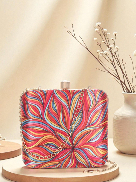 VRPS Handicrafts Printed Box Clutch