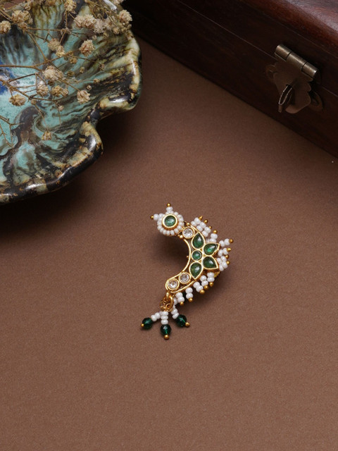 Mali Fionna Gold-Plated Artificial Stones and Beads Stud Nosepin