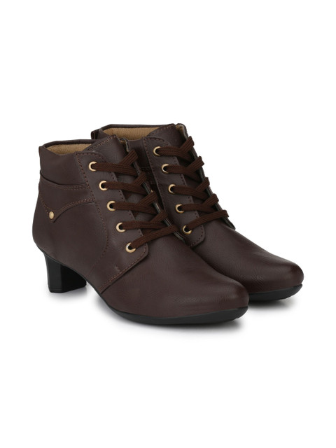 Neso Women Pointed Toe Lace-Ups Winter Boots