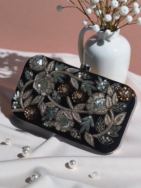 VRPS Handicrafts Embroidered Box Clutch