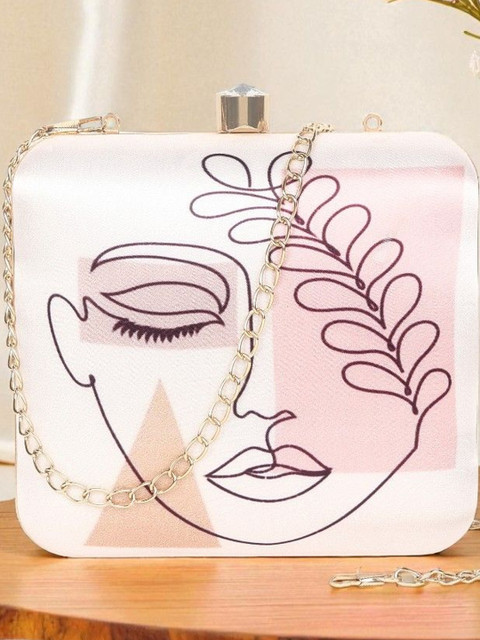 VRPS Handicrafts Printed Box Clutch