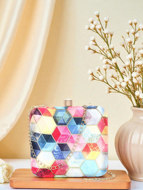 VRPS Handicrafts Embroidered Box Clutch