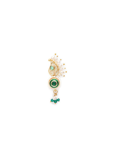 Mali Fionna Gold-Plated Artificial Stones and Beads Stud Nosepin - Image 2
