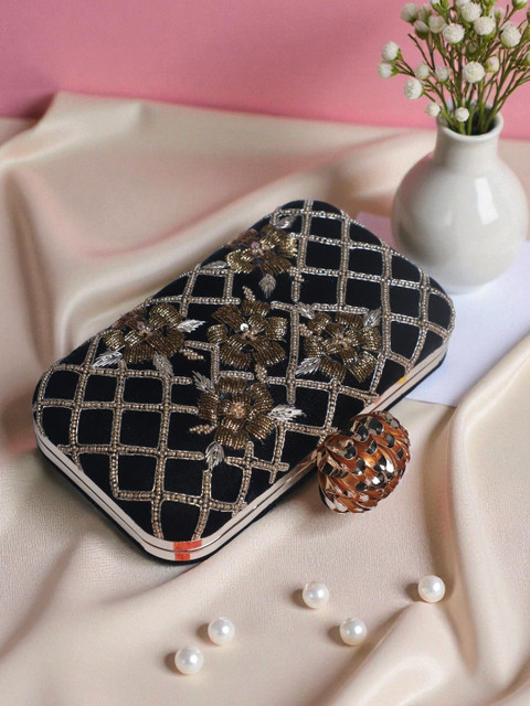 VRPS Handicrafts Embroidered Box Clutch