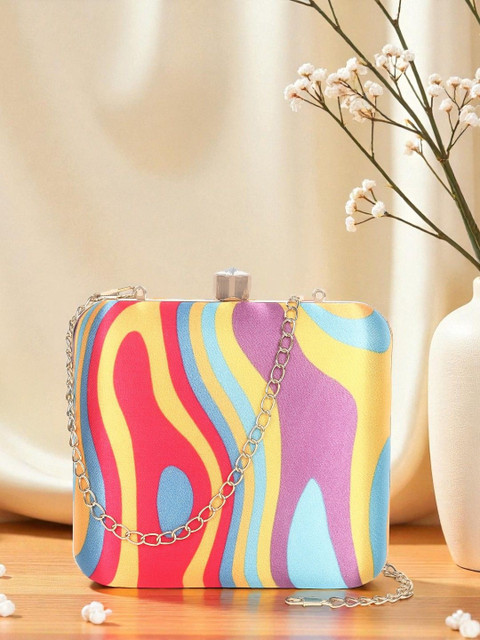 VRPS Handicrafts Embroidered Box Clutch