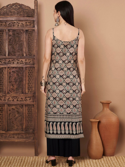 KALINI Ethnic Motifs Printed Pure Cotton Kurti - Image 6