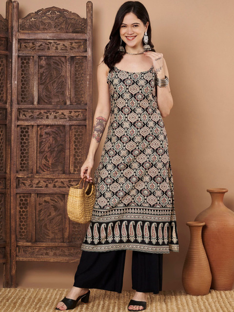 KALINI Ethnic Motifs Printed Pure Cotton Kurti