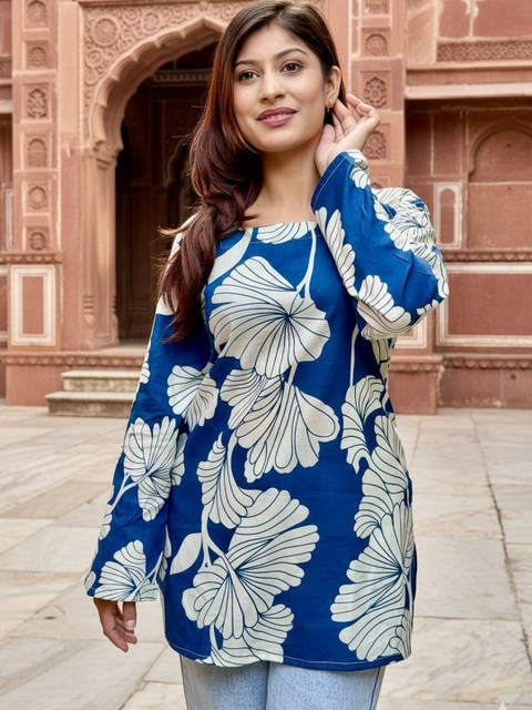 OKARA Floral Print Cotton Top