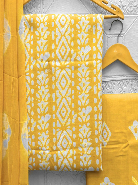 FashionsEye Printed Pure Cotton Unstitched Dress Material