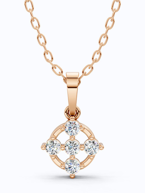 SHOORA DESIGNS 14KT Gold Geometric Diamond Cluster Pendant
