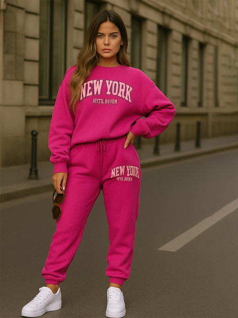 KASHIAN Printed Sweatshirt With Joggers Co-Ords